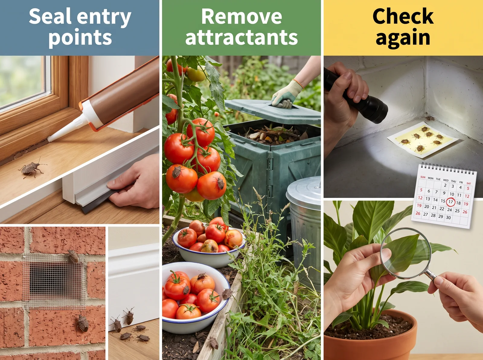 Brown Stink Bug — prevention and entry points